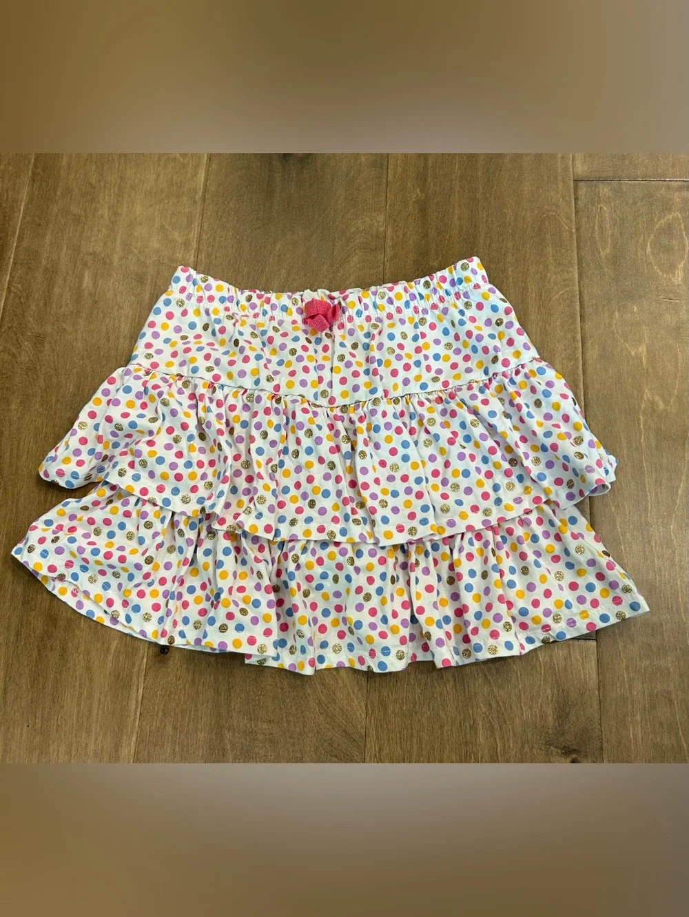 Tommy Bahama colorful polka dot tiered skort skirt with built in shorts 10/12